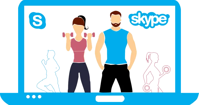 Fitness training over Skype and WhatsApp video | Access your personal trainer while on-the-go with Skype and WhatsApp live video calling on your mobile device Fitness training over Skype and WhatsApp video | Access your personal trainer while on-the-go with Skype and WhatsApp live video calling on your mobile device